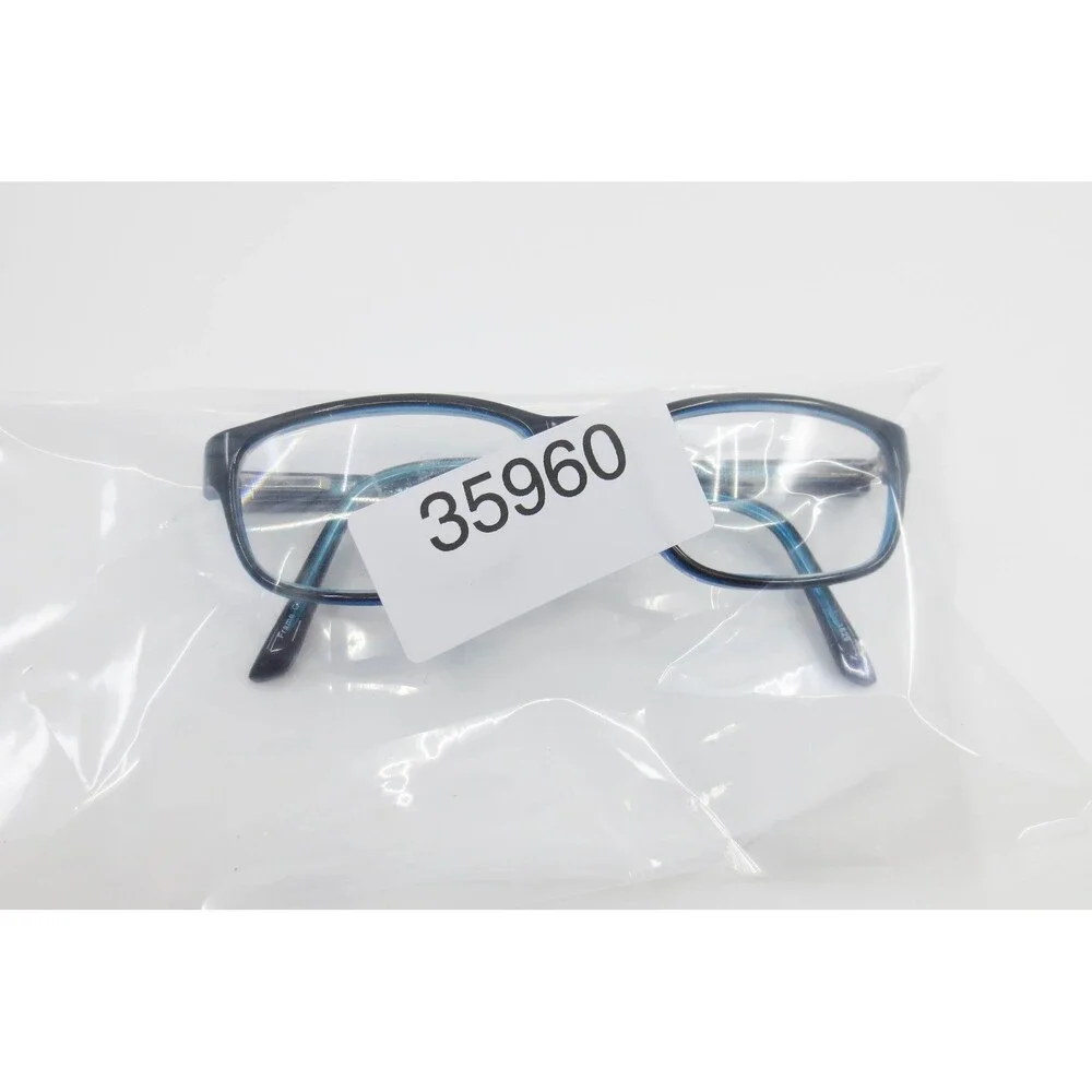 KP-20211 Rectangular Eyeglass Frames Black and Blue 48-17-130 Small Fit